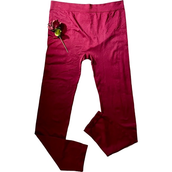 Juniors misses No Boundaries wine colored XL leggings tights size 15-17 plus - Picture 3 of 13